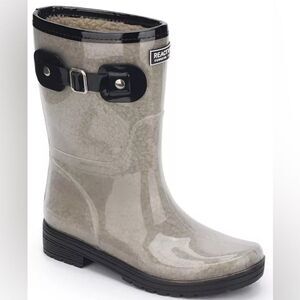 KENNETH COLE REACTION Women's Rain Buckle Cozy Lug Sole Rainboots